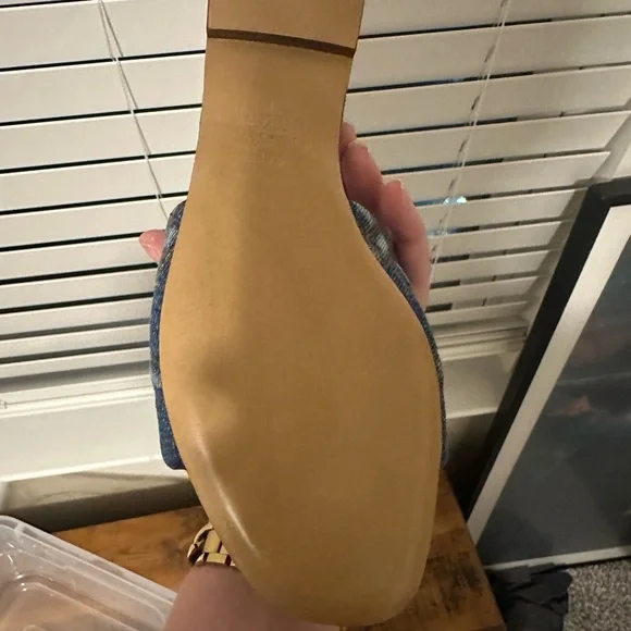 NEW Valentino Roman Stud denim Slides size 39.5 - Picture 7 of 12